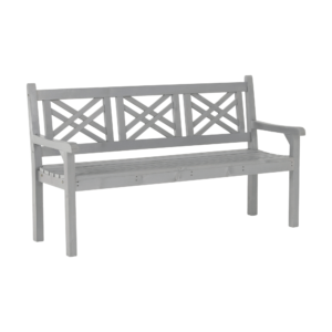 Drevená záhradná lavička, sivá, 150 cm, FABLA