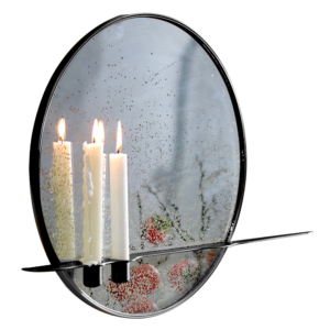 Zrkadlo so stojanom na 2 sviečky