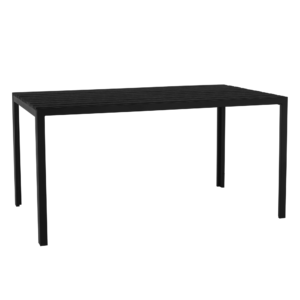 Záhradný stôl, 150 cm, čierna, ABELO