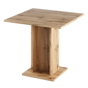 Jedálenský stôl, dub wotan, 79×79 cm, EUGO