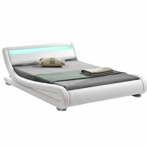 Moderná posteľ s RGB LED osvetlením