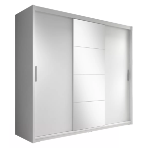 Skriňa s posuvnými dverami, biela, 235×216, CHIARA