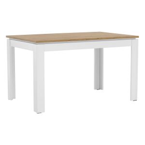 Rozkladací stôl, biela/dub wotan 135-184×86 cm, VILGO