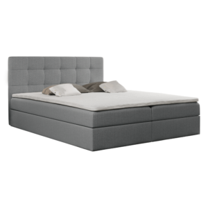 Boxspringová postel, 180×200, sivá, KAMILIA