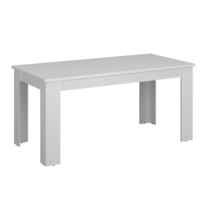 Jedálenský rozkladací stôl, biela, 160-210×90 cm, ERODIN