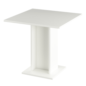 Jedálenský stôl, biela, 79×79 cm, EUGO
